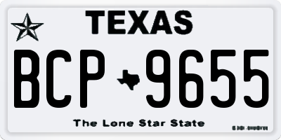 TX license plate BCP9655