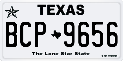 TX license plate BCP9656