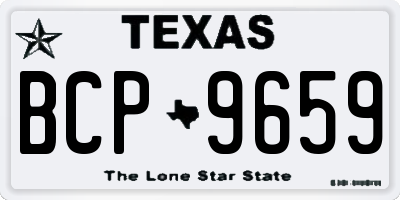 TX license plate BCP9659