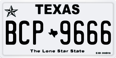 TX license plate BCP9666