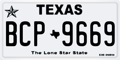 TX license plate BCP9669