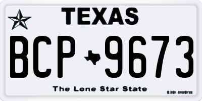 TX license plate BCP9673