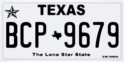 TX license plate BCP9679