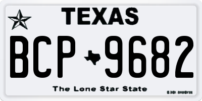 TX license plate BCP9682