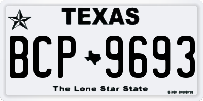 TX license plate BCP9693