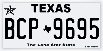 TX license plate BCP9695