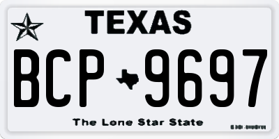 TX license plate BCP9697