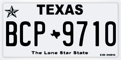 TX license plate BCP9710