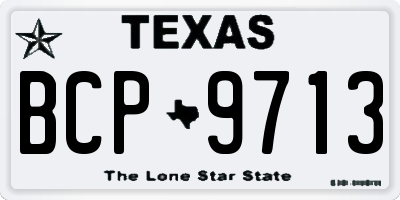 TX license plate BCP9713