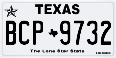 TX license plate BCP9732