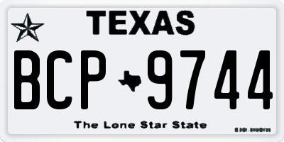 TX license plate BCP9744