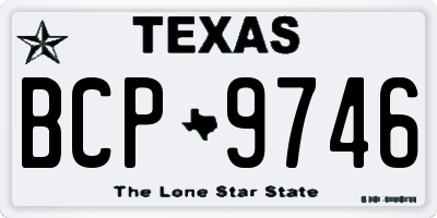 TX license plate BCP9746
