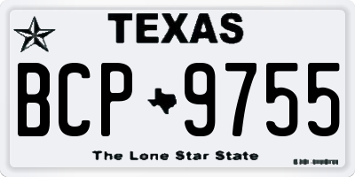 TX license plate BCP9755