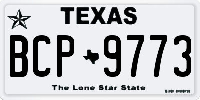 TX license plate BCP9773