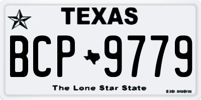 TX license plate BCP9779