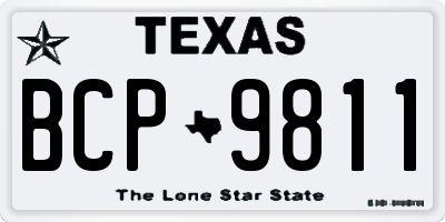 TX license plate BCP9811