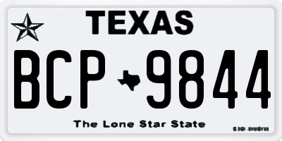 TX license plate BCP9844