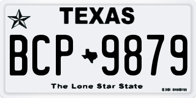 TX license plate BCP9879