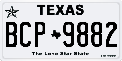 TX license plate BCP9882