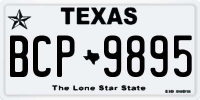 TX license plate BCP9895