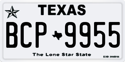 TX license plate BCP9955