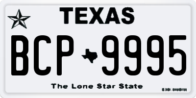 TX license plate BCP9995