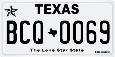 TX license plate BCQ0069