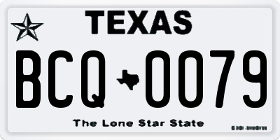 TX license plate BCQ0079