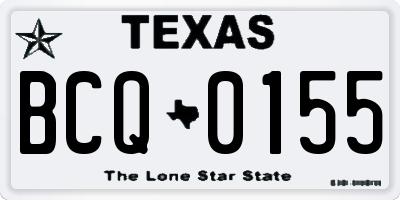 TX license plate BCQ0155