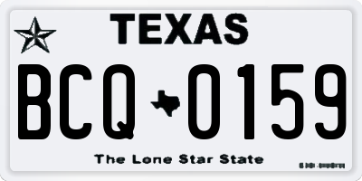 TX license plate BCQ0159