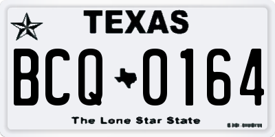 TX license plate BCQ0164