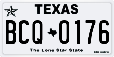 TX license plate BCQ0176