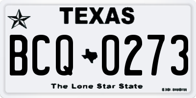 TX license plate BCQ0273