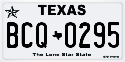 TX license plate BCQ0295