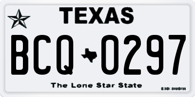 TX license plate BCQ0297