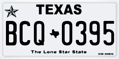 TX license plate BCQ0395