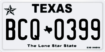 TX license plate BCQ0399