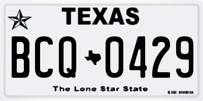 TX license plate BCQ0429