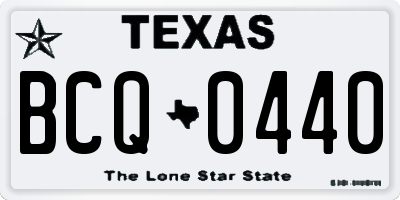 TX license plate BCQ0440