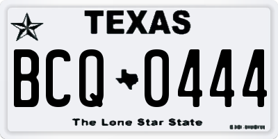 TX license plate BCQ0444