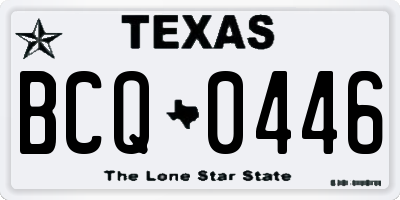 TX license plate BCQ0446