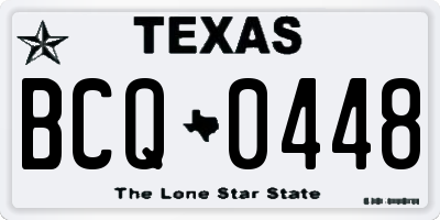 TX license plate BCQ0448