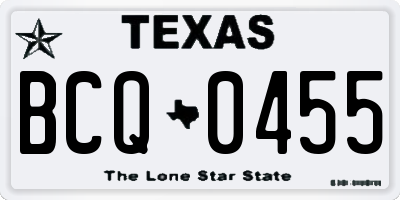 TX license plate BCQ0455