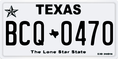 TX license plate BCQ0470