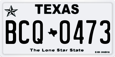 TX license plate BCQ0473