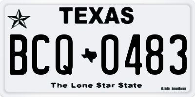TX license plate BCQ0483