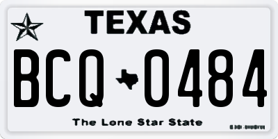 TX license plate BCQ0484