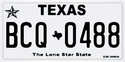 TX license plate BCQ0488