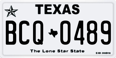TX license plate BCQ0489
