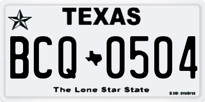 TX license plate BCQ0504